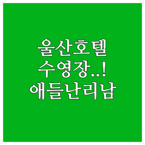 울산 4성급 호텔 추천 아이와 가기 좋은 수영장 숙소 정보